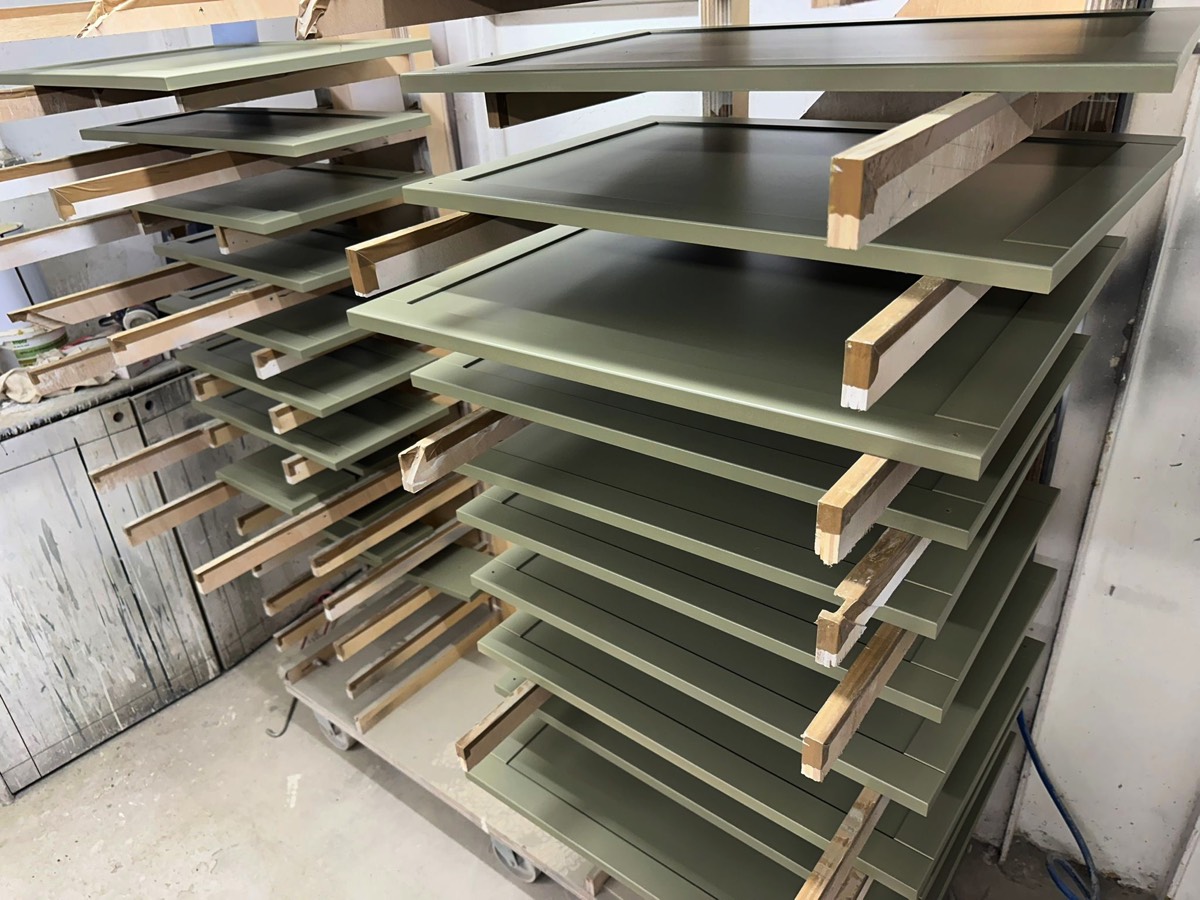 Doors after spraying